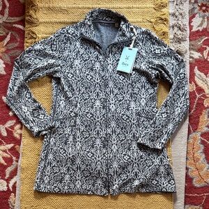 Ibex Juliet sweater Tunic jacket merino wool cardigan full zip like new women M